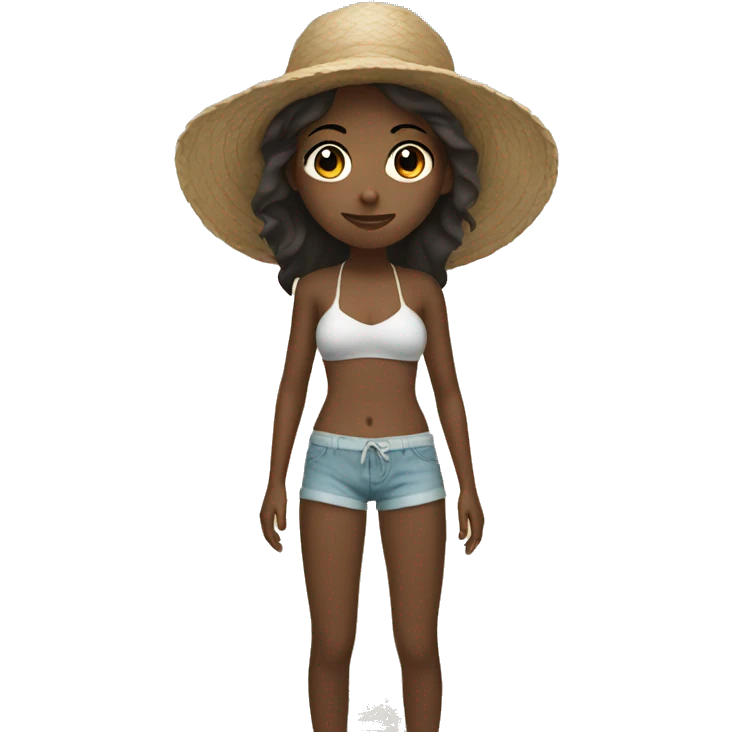 a girl on a beach emoji