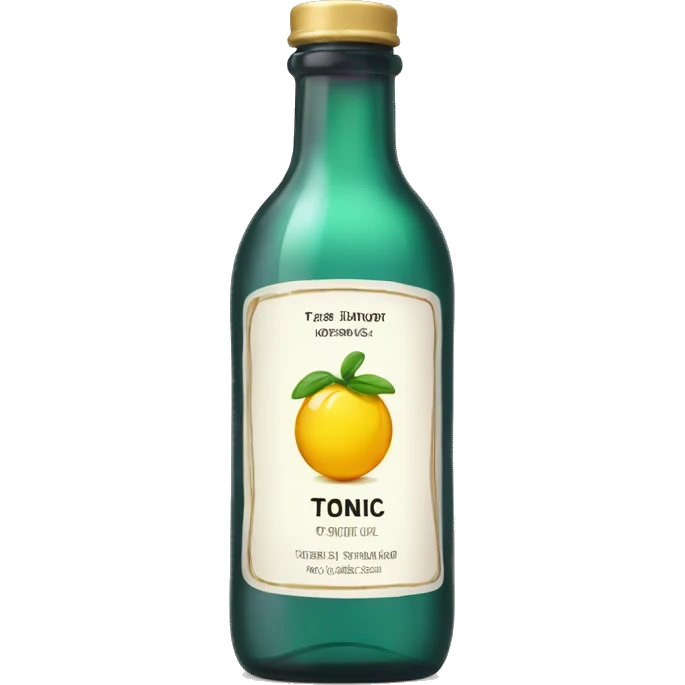 tonic bottle with label emoji