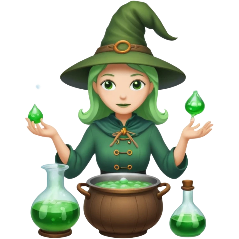 green witch cooking potion emoji