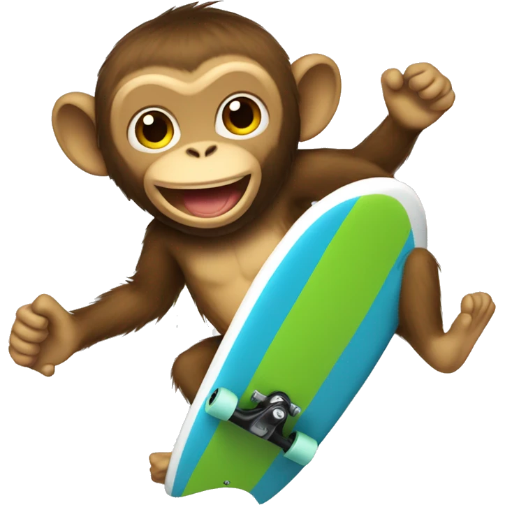 monkey surf boarding  emoji