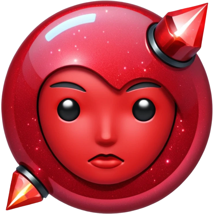 red glitter cyberpunk light emoji