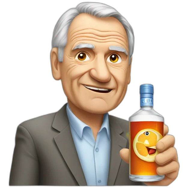 Miloš zeman with vodka emoji