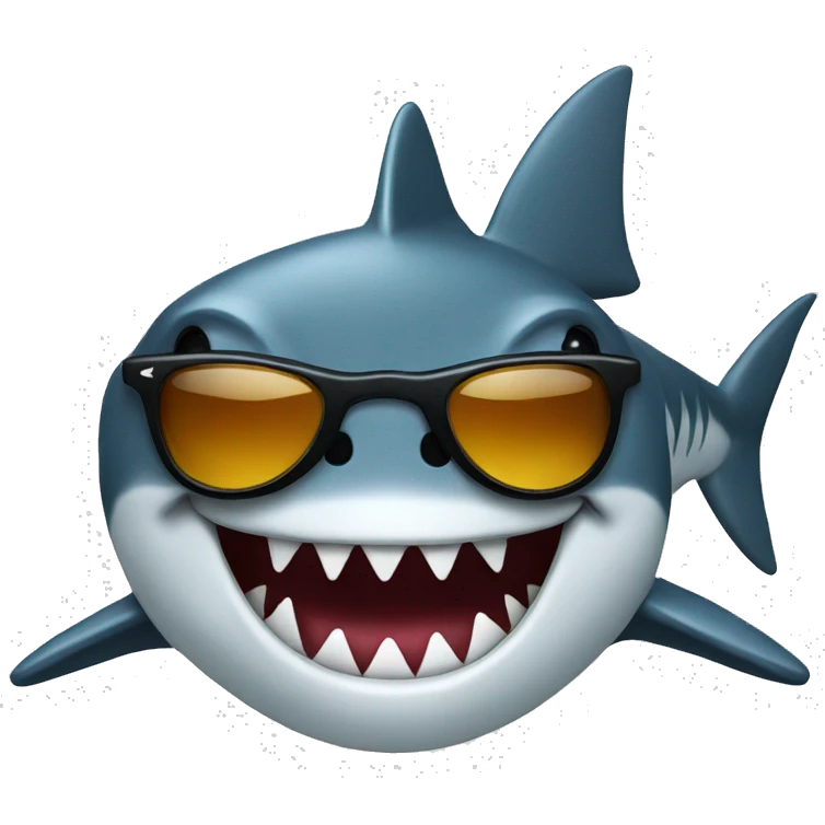 Shark with sunglasses emoji
