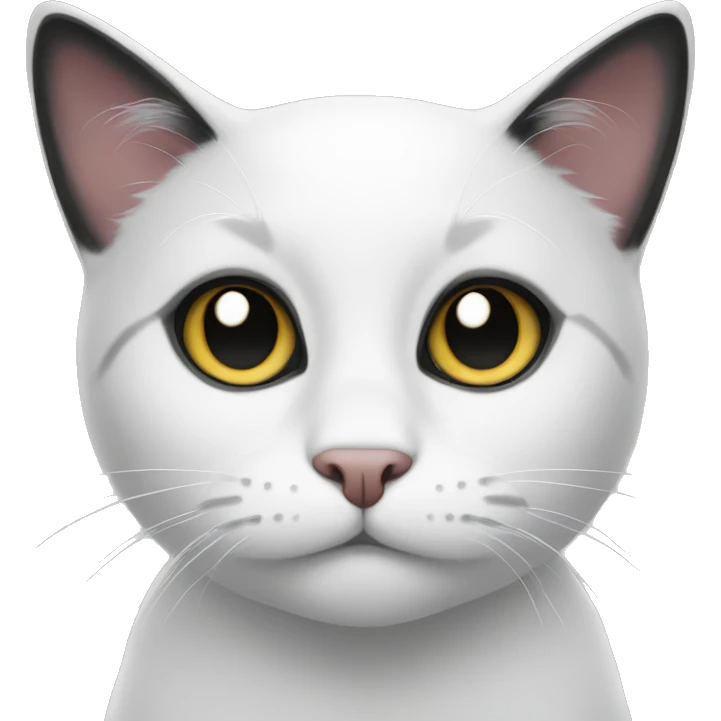 Black and white cat emoji