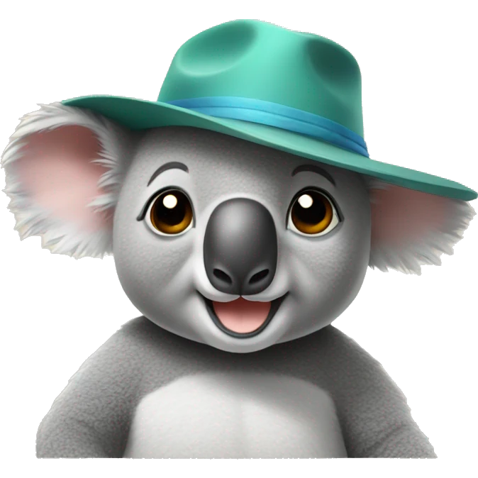 Koala with hat emoji