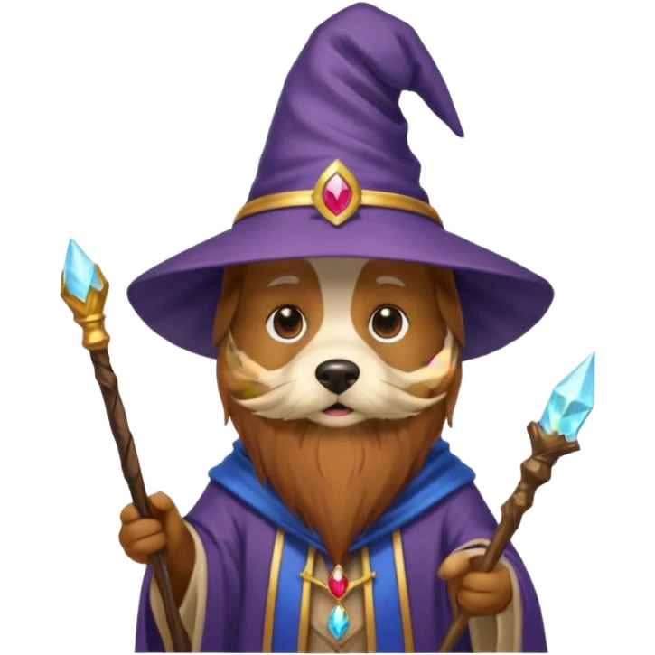 Dog wizard emoji