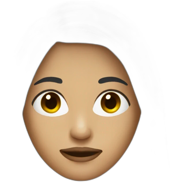woman long hair with beard emoji