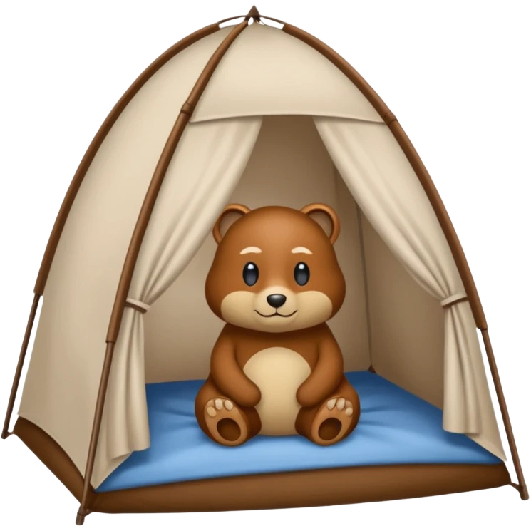un écureuil dans une tente emoji