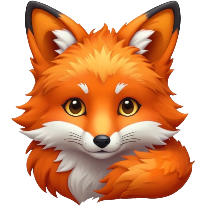 a galaxy print fox emoji