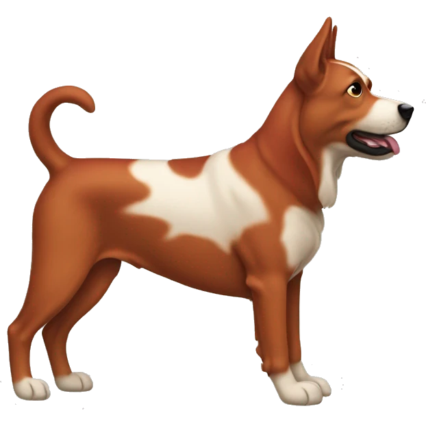 Crimson dog side view emoji