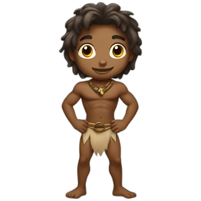 cute tarzan in loincloth emoji