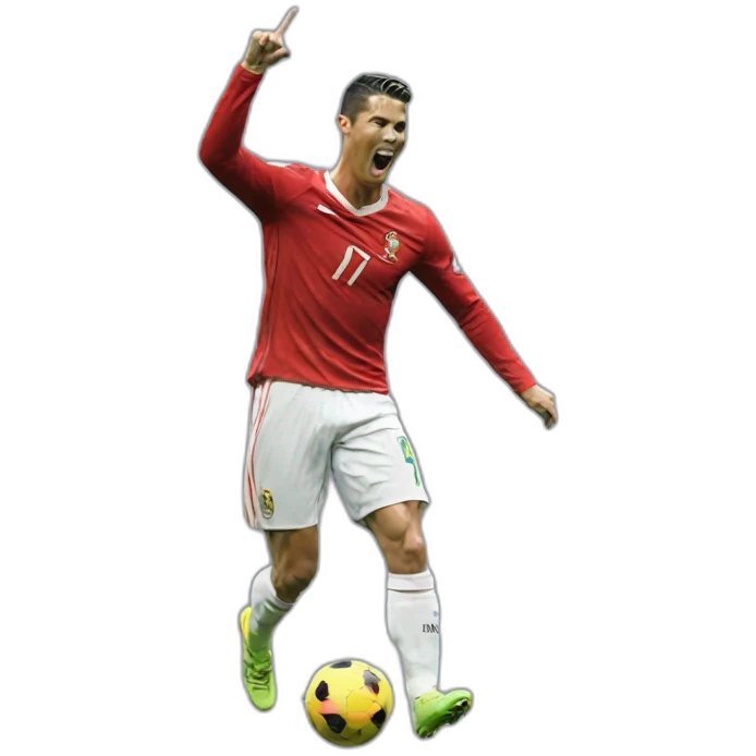 cristiano ronaldo doing his celebration emoji