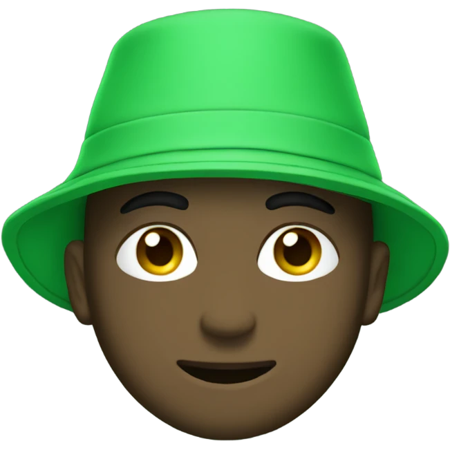 Green bucket hat  emoji