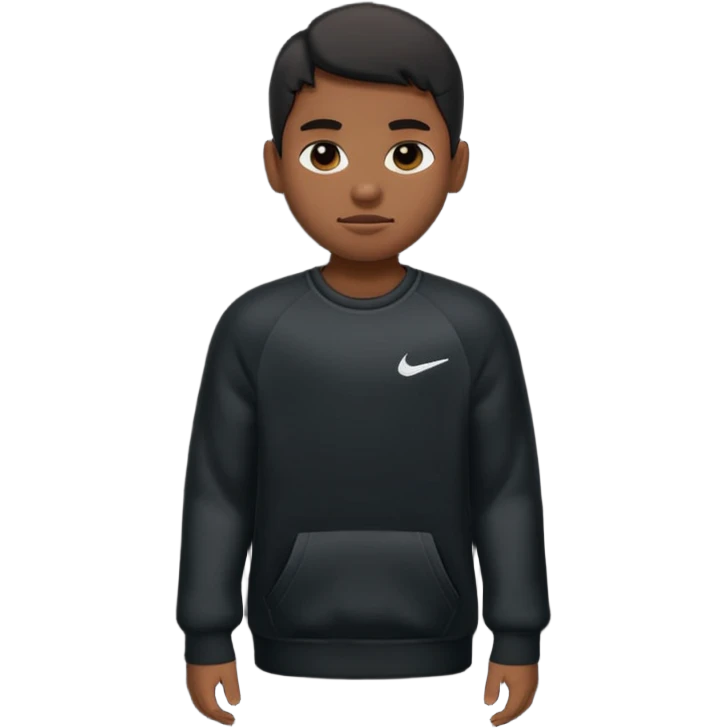 un emoji (qui ressemble à un vrai emoji téléphone)de quelqu'un qui tombe (homme noir pull Nike).Il tombe vers l'avant .Il a 11 ans emoji