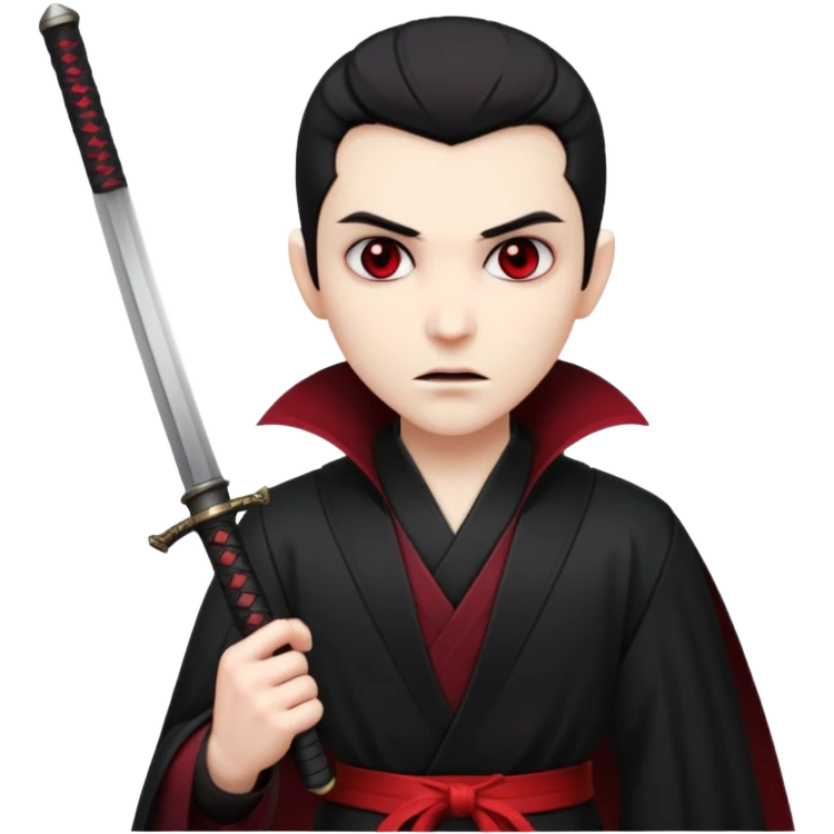 Vampire with katana emoji