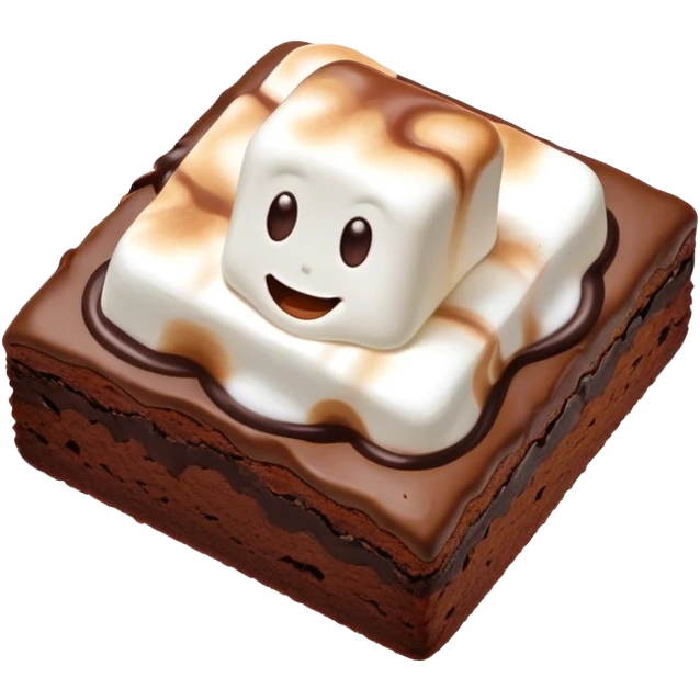 Realistic smores brownie emoji