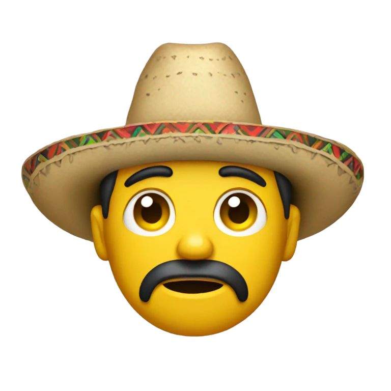 Crying Mexican man with sombrero emoji
