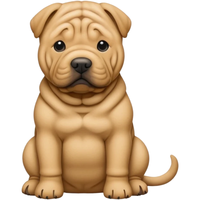 Shar Pei sitting emoji