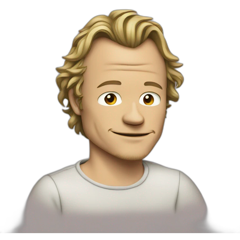 Heath Ledger cartoon wearing tee emoji