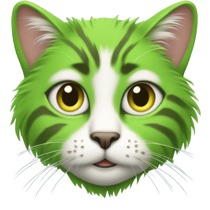 Green cat emoji