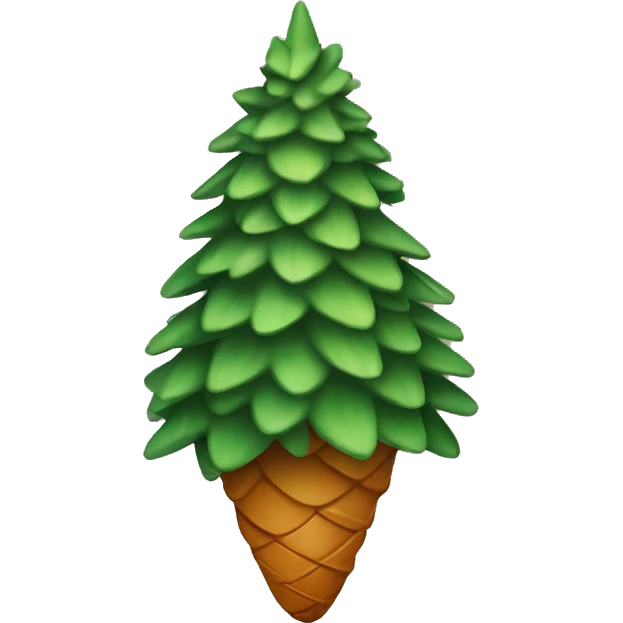 Smiling Conifer cone emoji