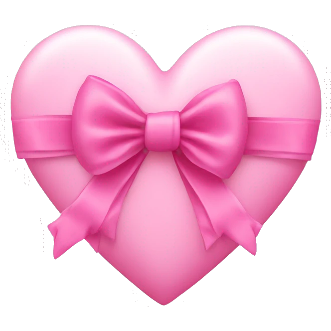 pink heart with bows  emoji