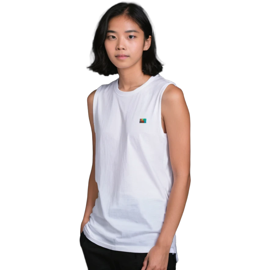white sleeveless T-shirt emoji