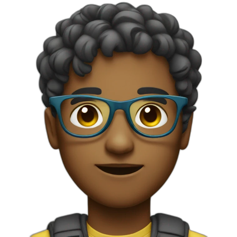 rainbow artist with glasses boy emoji