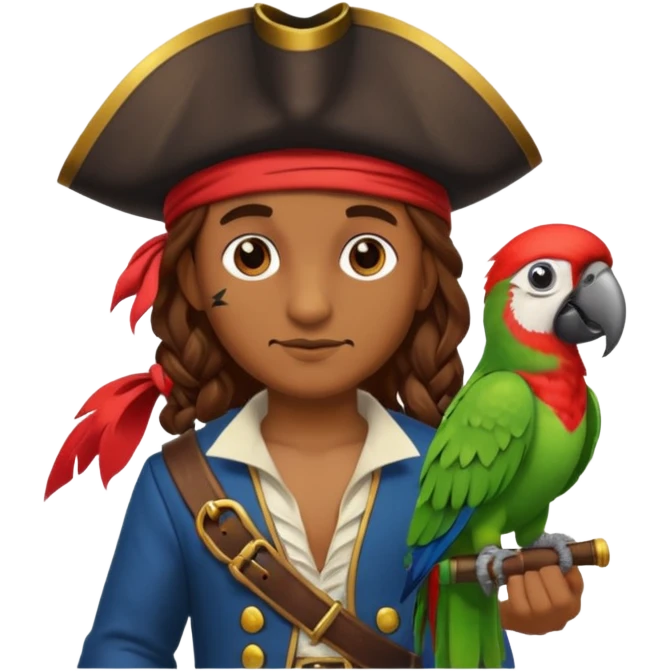 pirate and parrot emoji