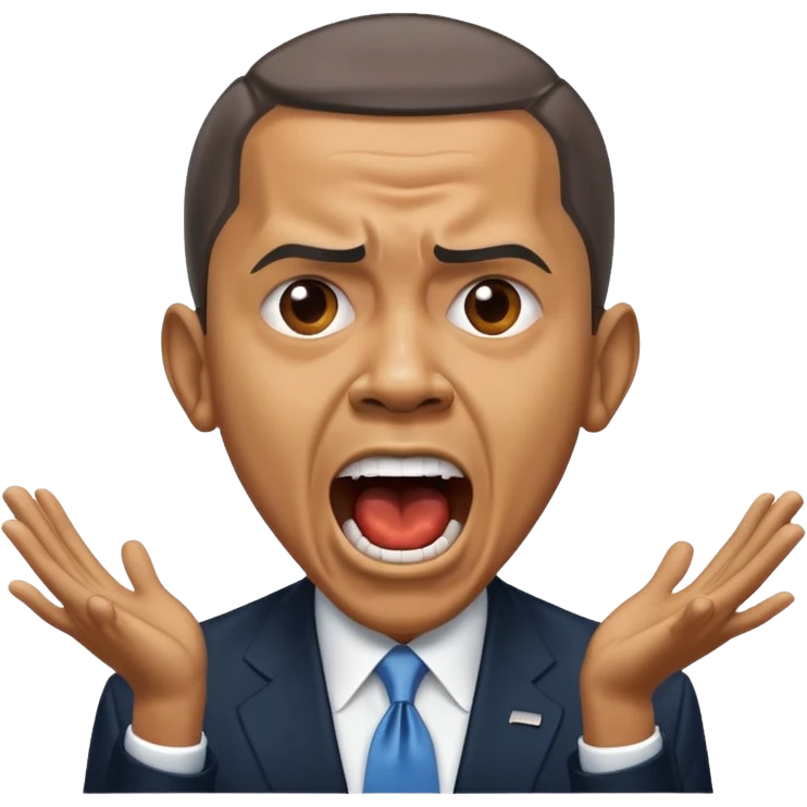 Barack obama screaming emoji