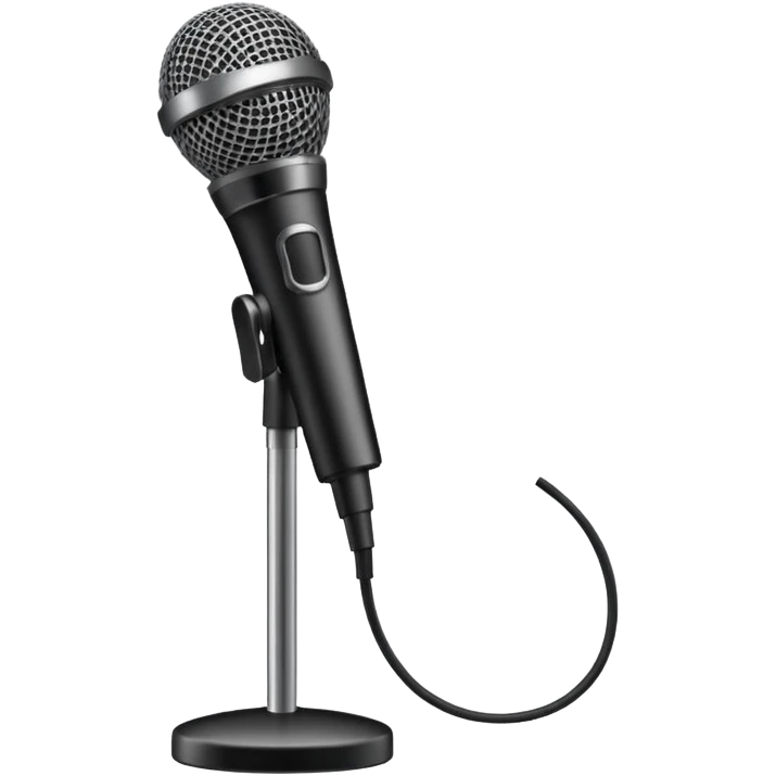 microphone with stand emoji