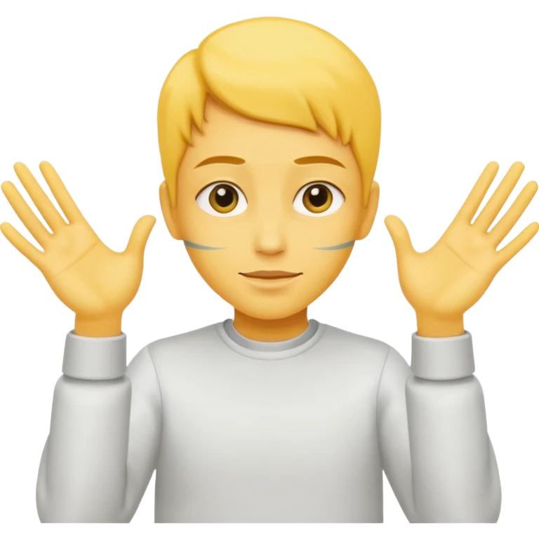 air quotes gesture with both hands, yellow skin emoji