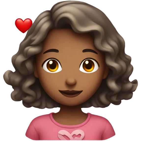 Girl with heart  emoji