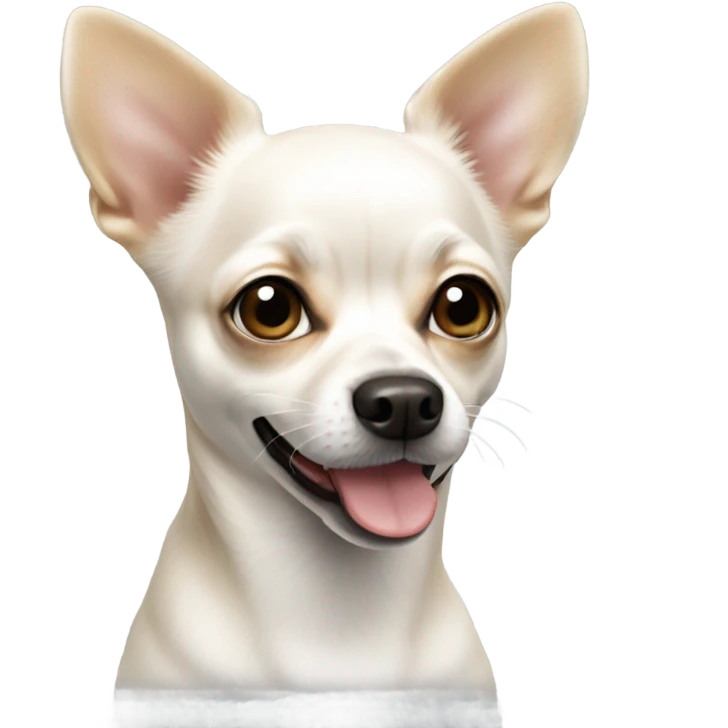 white realistic chihua emoji