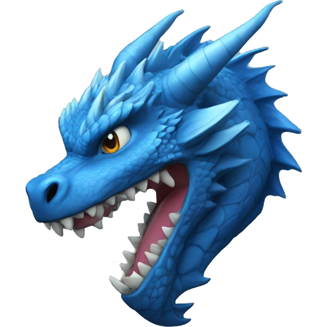 Blue dragons head emoji