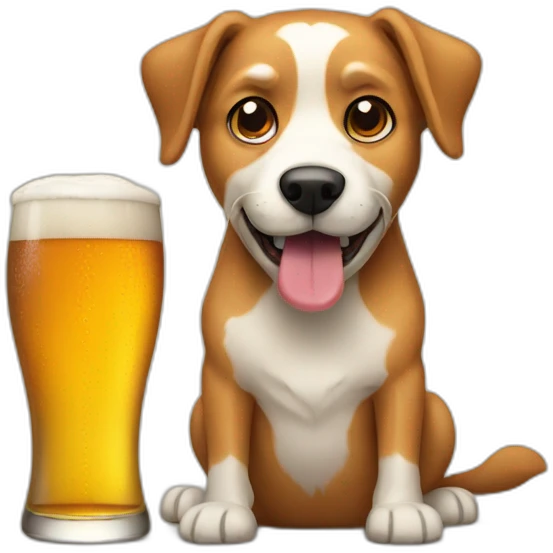 dog beer emoji