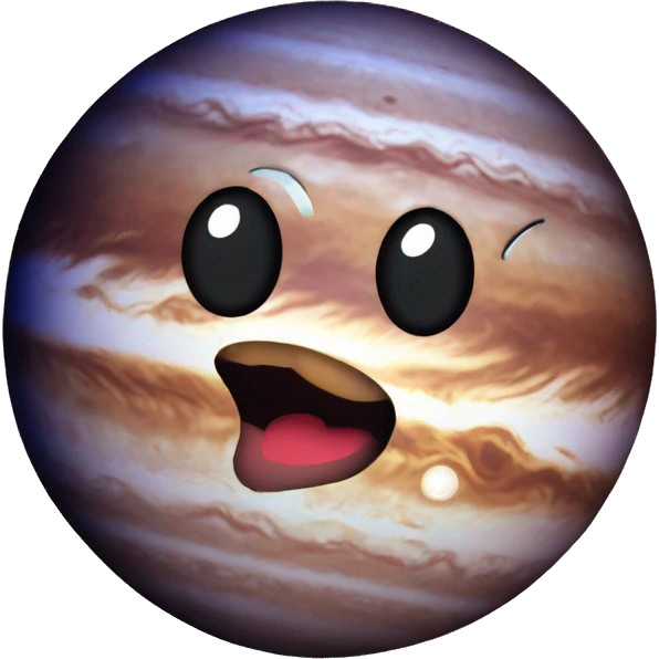 Pluto planet with heart emoji