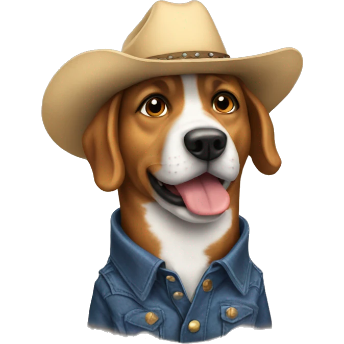 Dog dog dog dog cowboy emoji