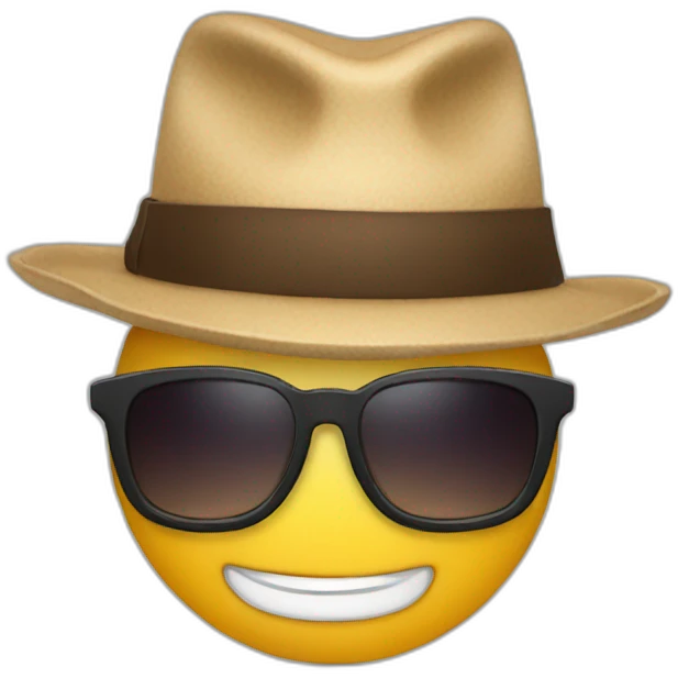 hat and glasses emoji
