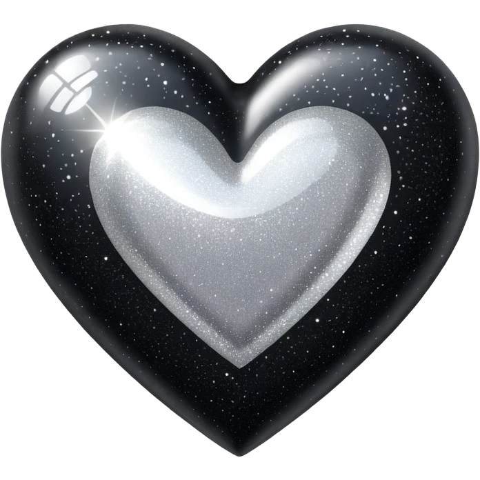 Black glitter hear emoji