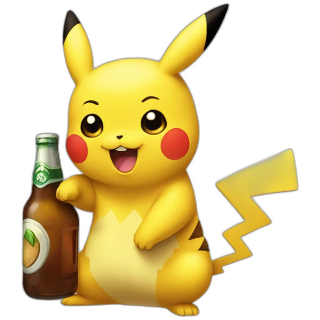 drunk pikachu emoji