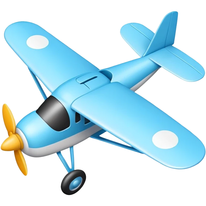 Light blue toy airplane emoji
