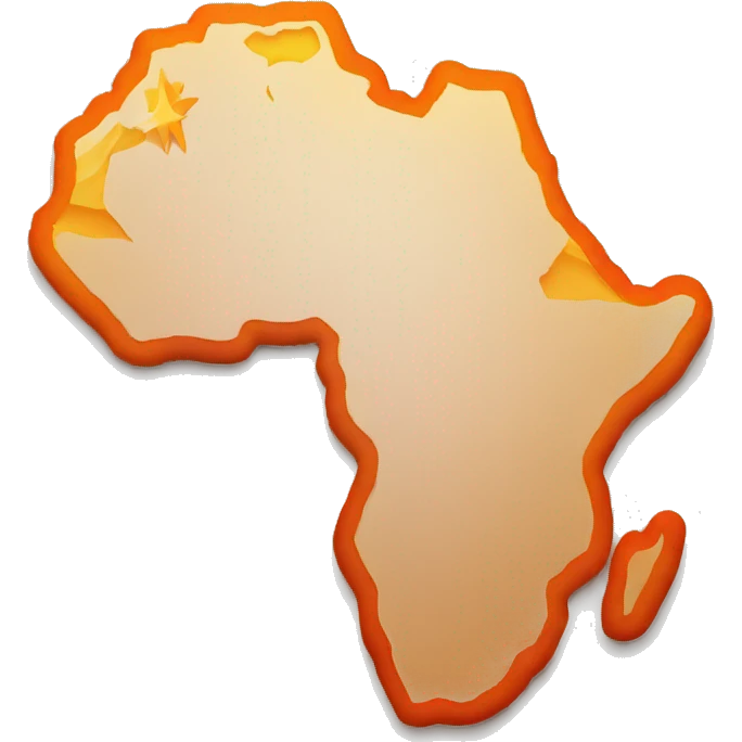 Orange African continent with crown on top  emoji