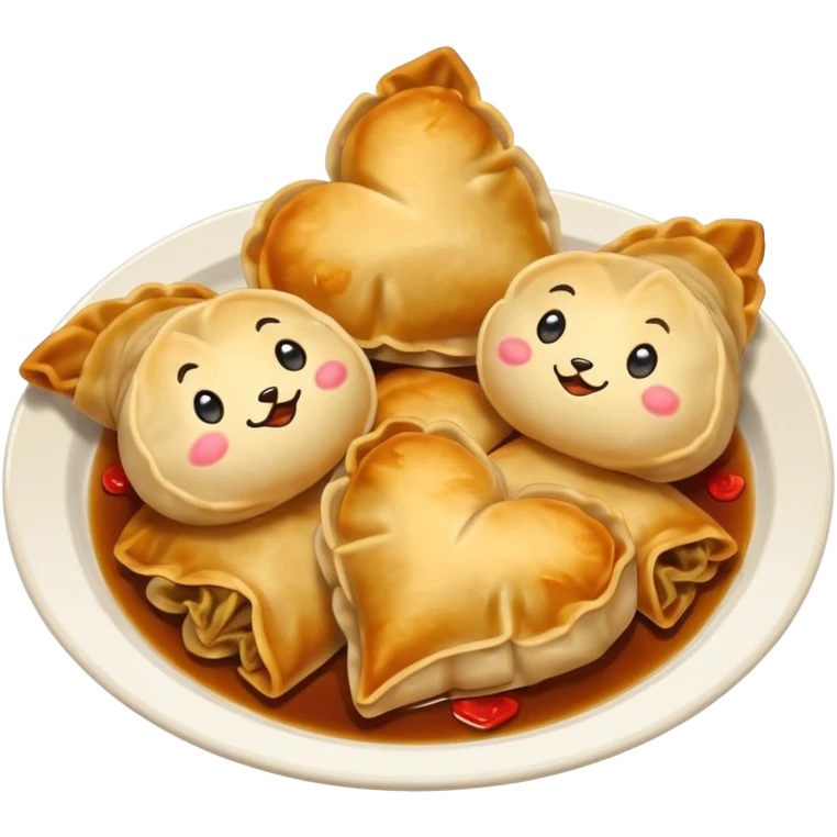 pot stickers heart  emoji