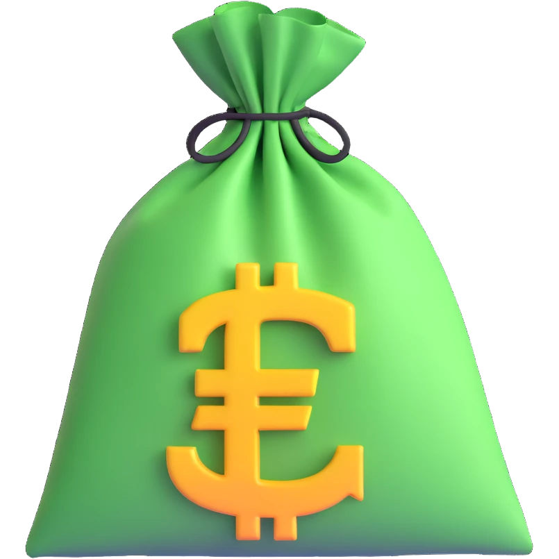 money bags with euro symbol emoji