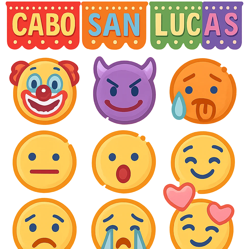 Colourful Cabo San Lucas banners emoji