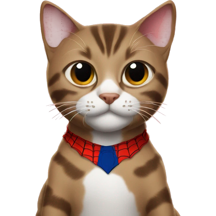 Cat with spiderman outfit on  emoji