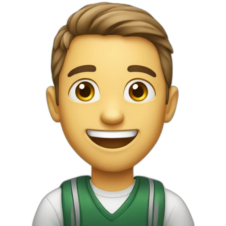 a happy student emoji