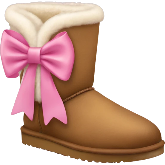 ugg boots with pink bow emoji