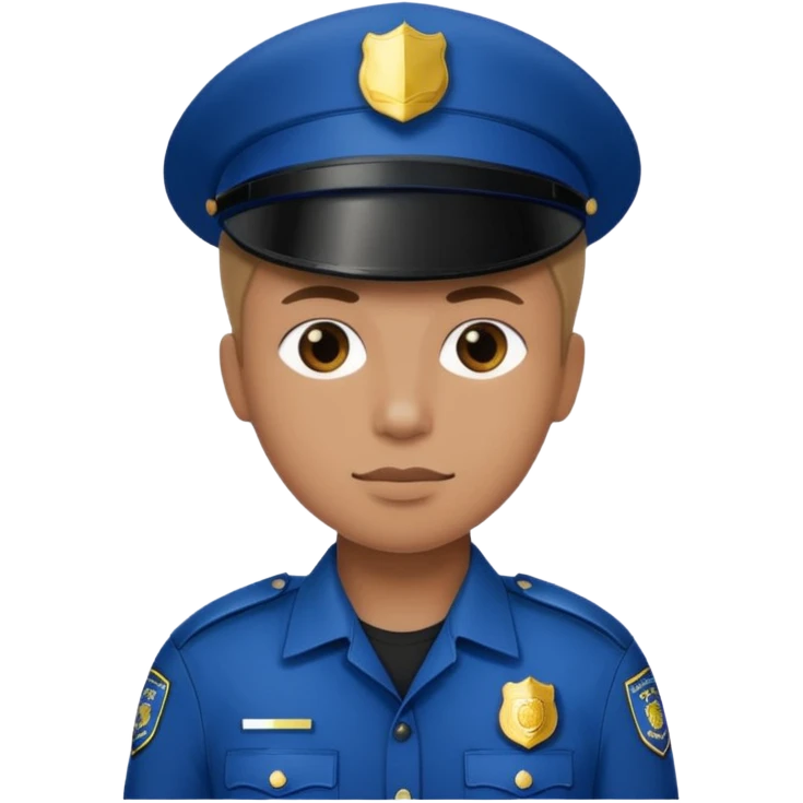 police uniform no cap emoji